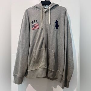 Polo by Ralph Lauren Gray Zip-Up Men's Sweater